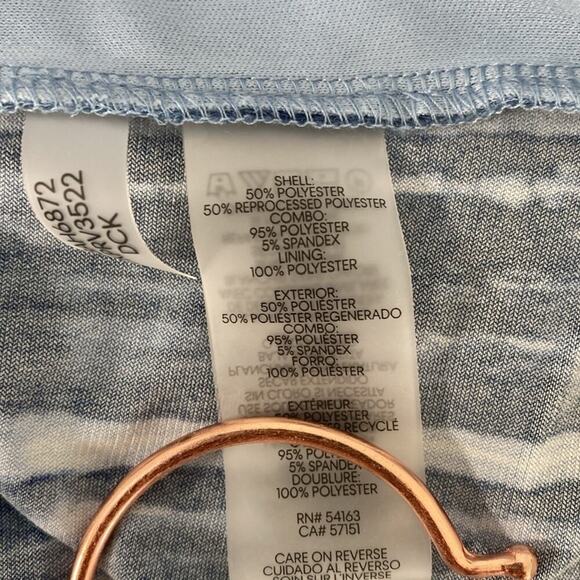 Calvin Klein Tie Dye Blouse Women's 3X Blue - Picture 13 of 14